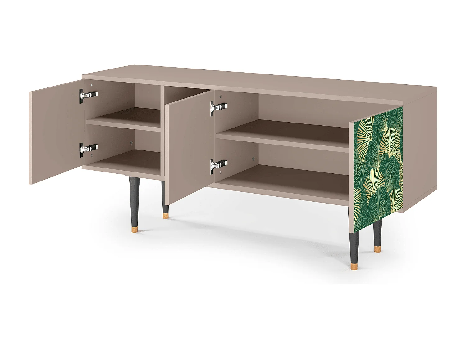 Szafka RTV - 150х69х41 cm - T5 - Gold Ginkgo, Latte