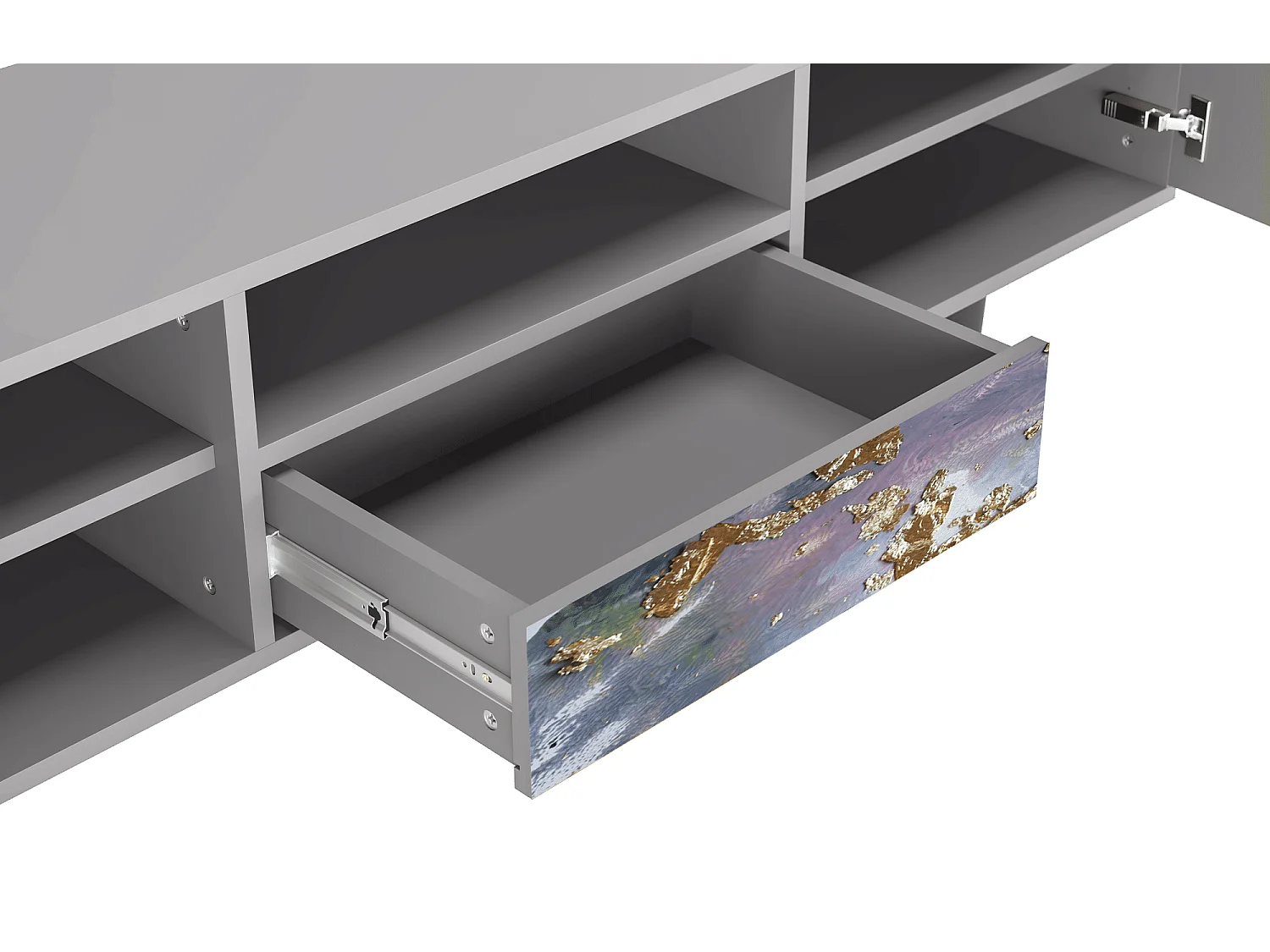 Meuble TV - 170х59х41 cm - T6 - Planet Earth, Gris