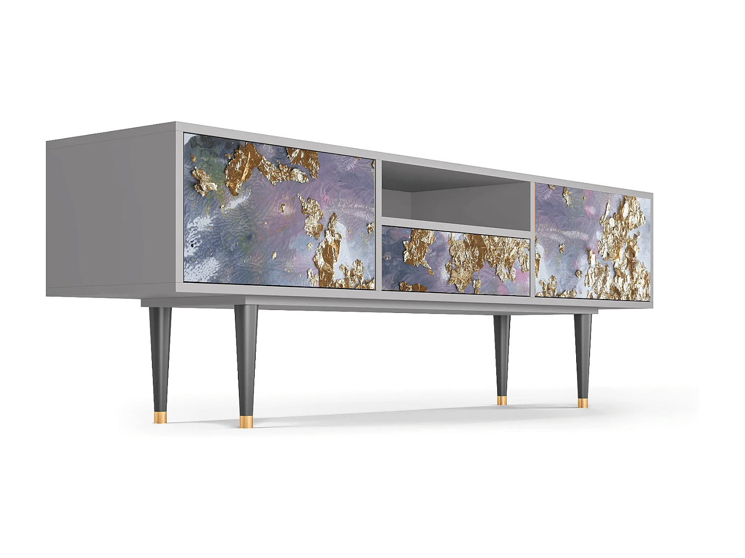 Meuble TV - 170х59х41 cm - T6 - Planet Earth, Gris