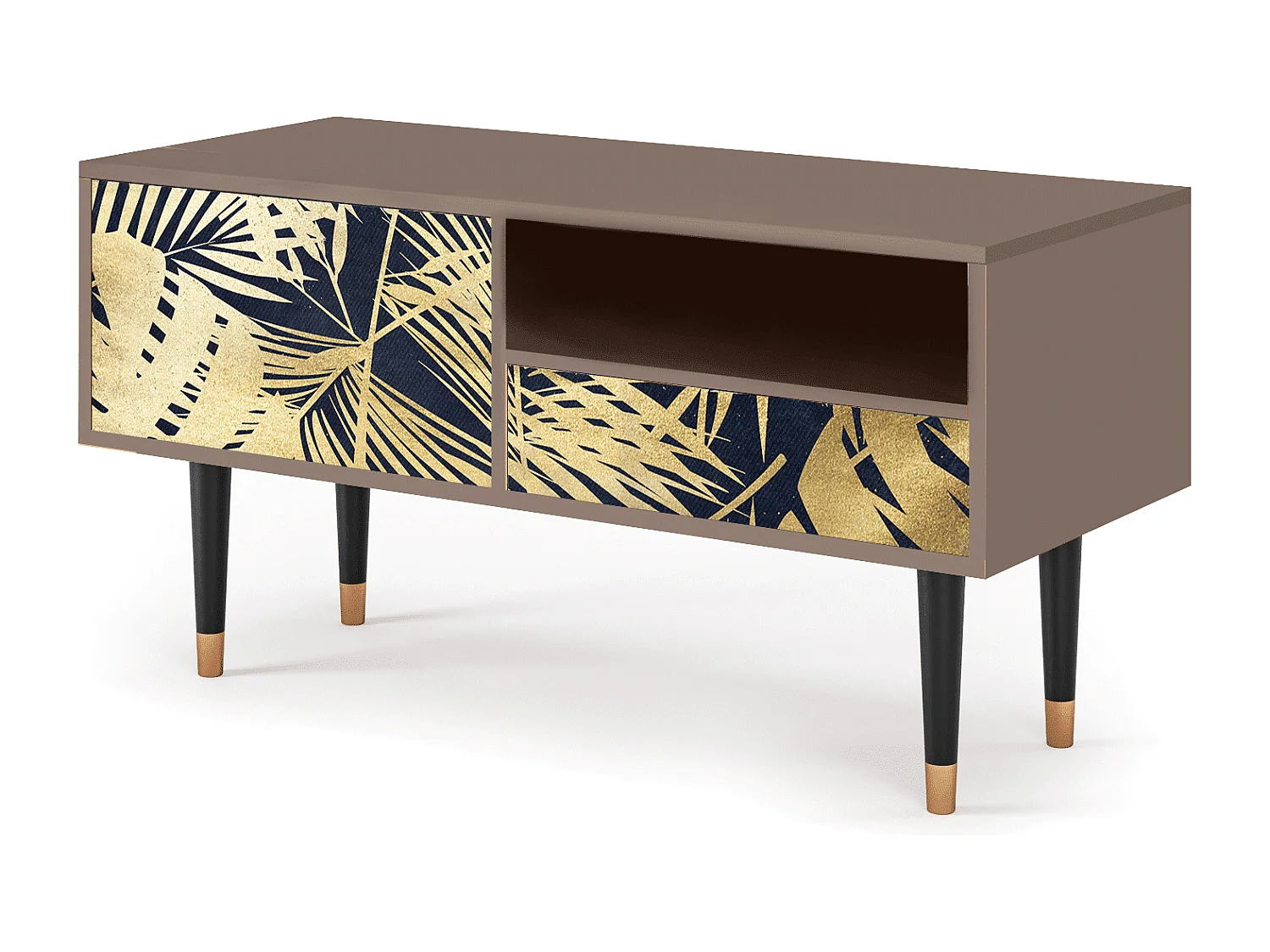 Meuble TV - 115х59х48 cm - T3 - Jungle Vibes, Latte