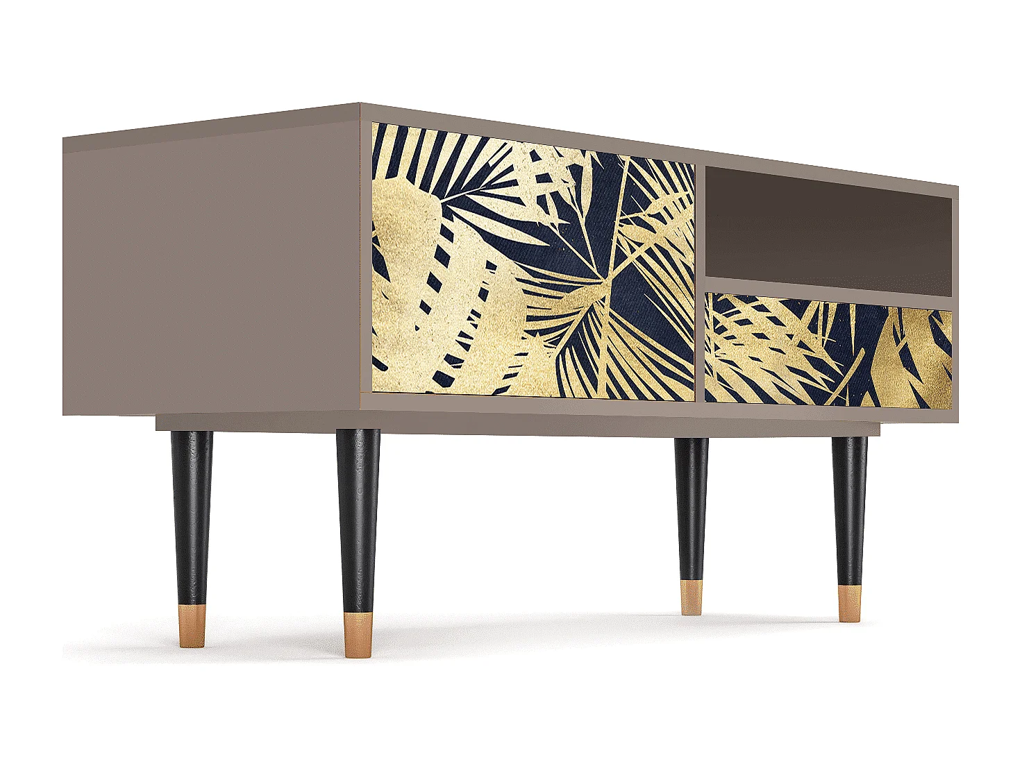 Meuble TV - 115х59х48 cm - T3 - Jungle Vibes, Latte