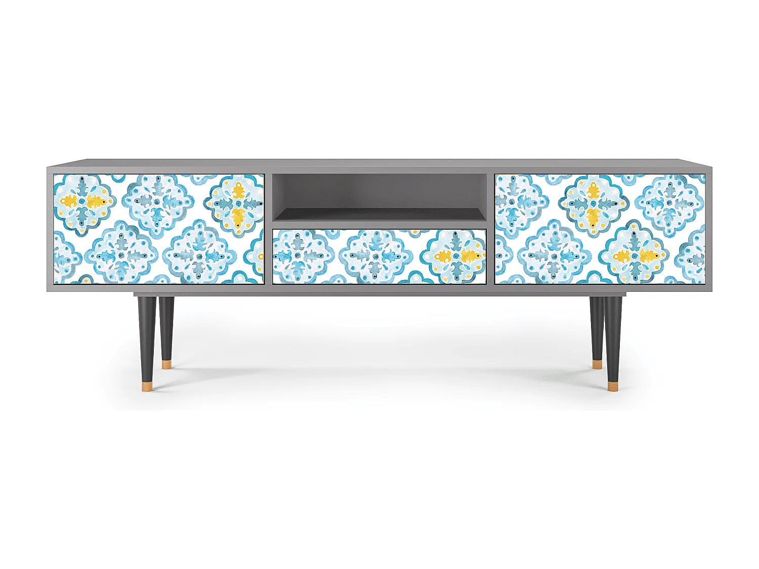 Meuble TV - 170х59х41 cm - T6 - Portugese tiles, Gris