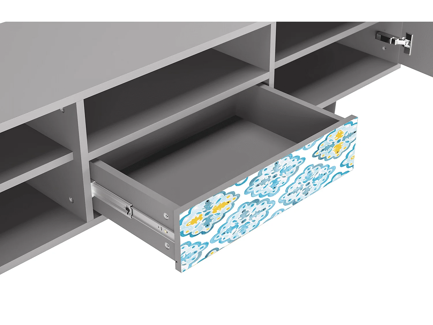 Mobile TV - 170х59х41 cm - T6 - Portugese tiles, Grigio