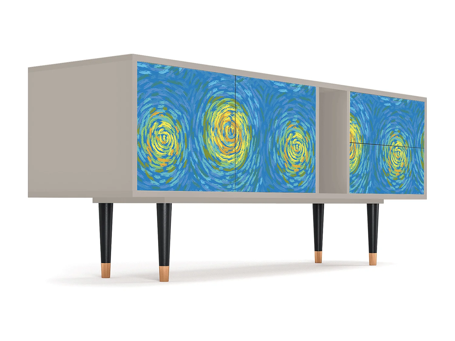 Mobile TV - 170х69х48 cm - T1 - Van Gogh Lights, Sabbia