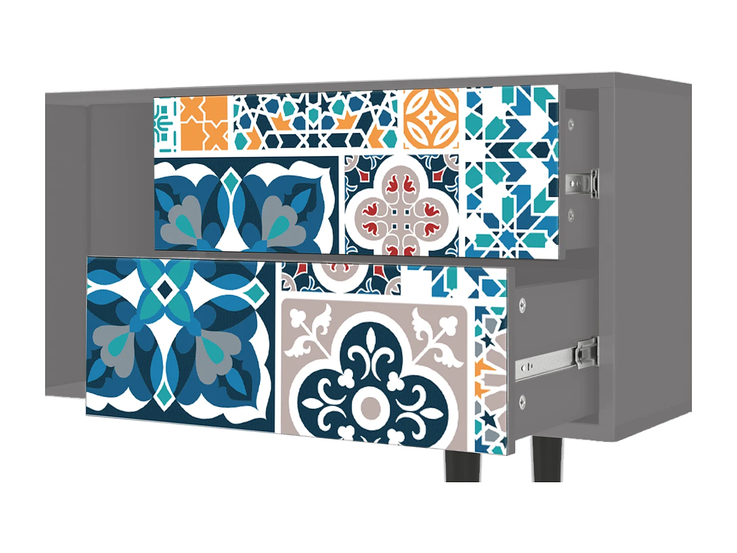 Mueble de TV - 170х69х48 cm - T1 - Moroccan Market, Cinza