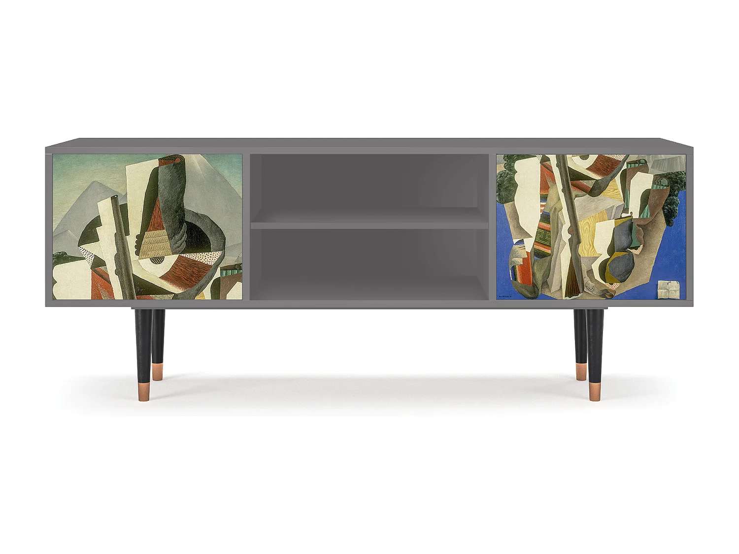 Szafka RTV - 170х69х48 cm - T2 - The Cubist Paintings , Szary