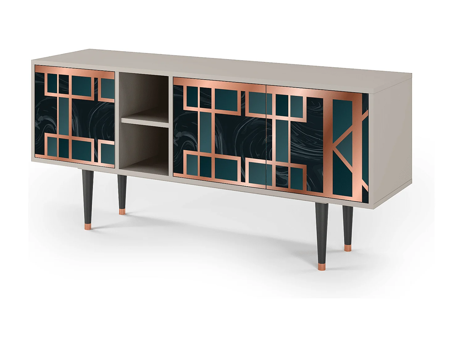 Meuble TV - 150х69х41 cm - T5 - Emerald Metro, Sable