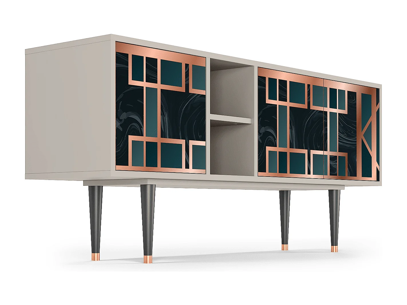 Meuble TV - 150х69х41 cm - T5 - Emerald Metro, Sable