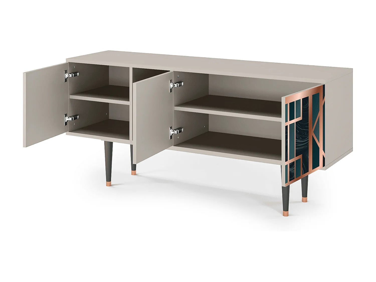 Meuble TV - 150х69х41 cm - T5 - Emerald Metro, Sable