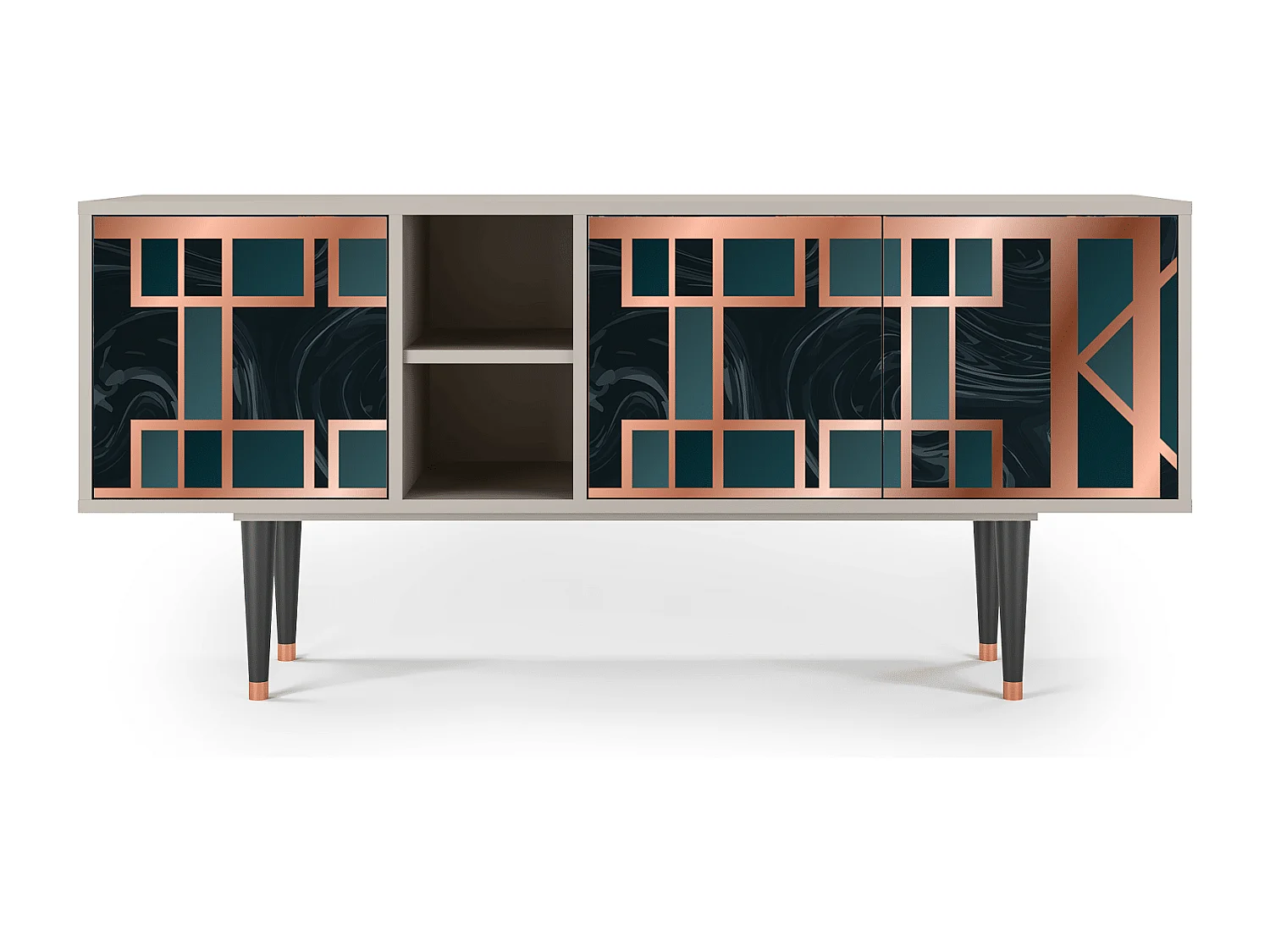 Meuble TV - 150х69х41 cm - T5 - Emerald Metro, Sable