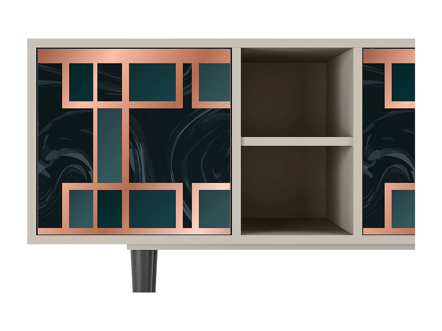 Meuble TV - 150х69х41 cm - T5 - Emerald Metro, Sable