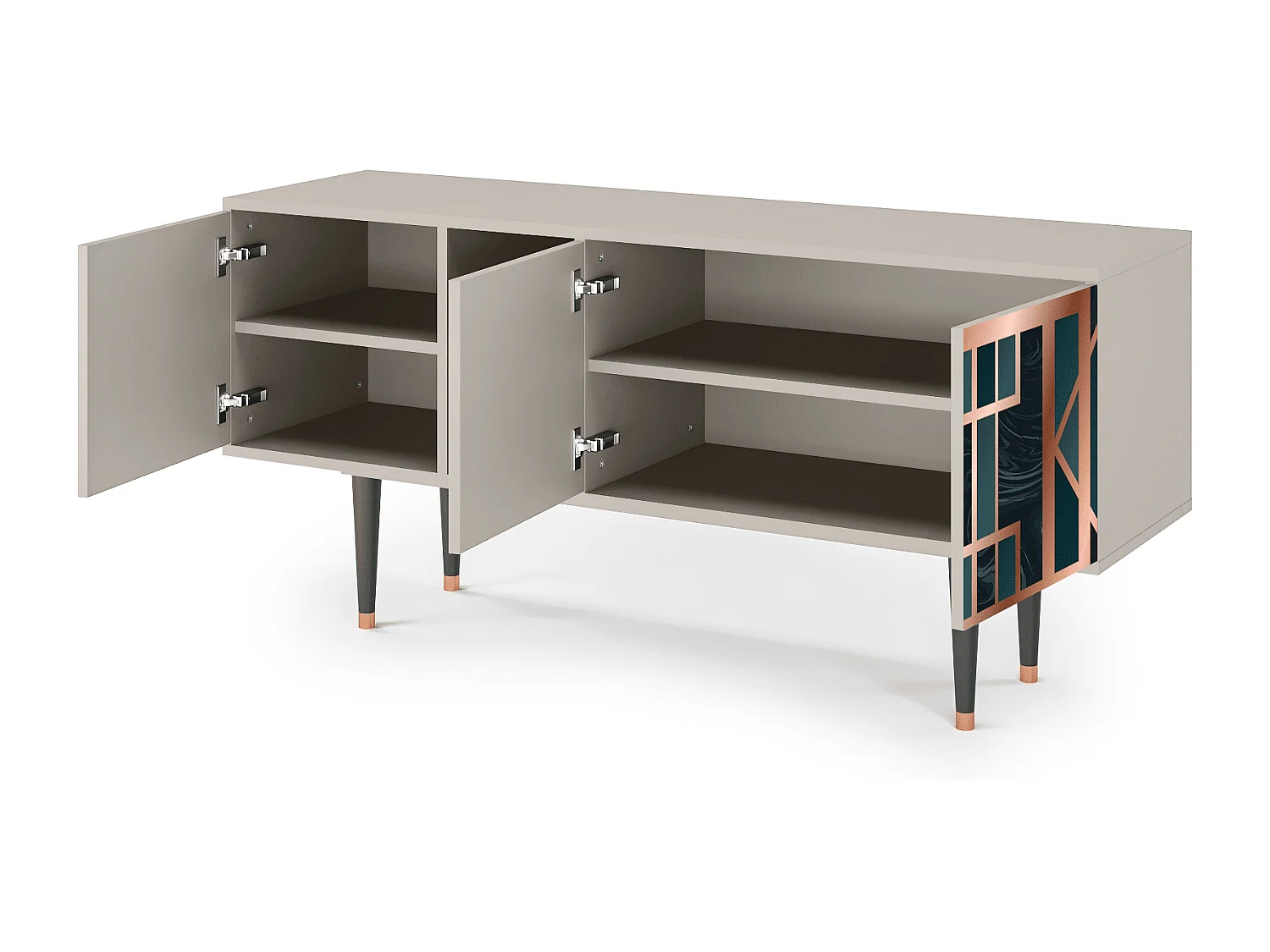 Meuble TV - 150х69х41 cm - T5 - Emerald Metro, Sable