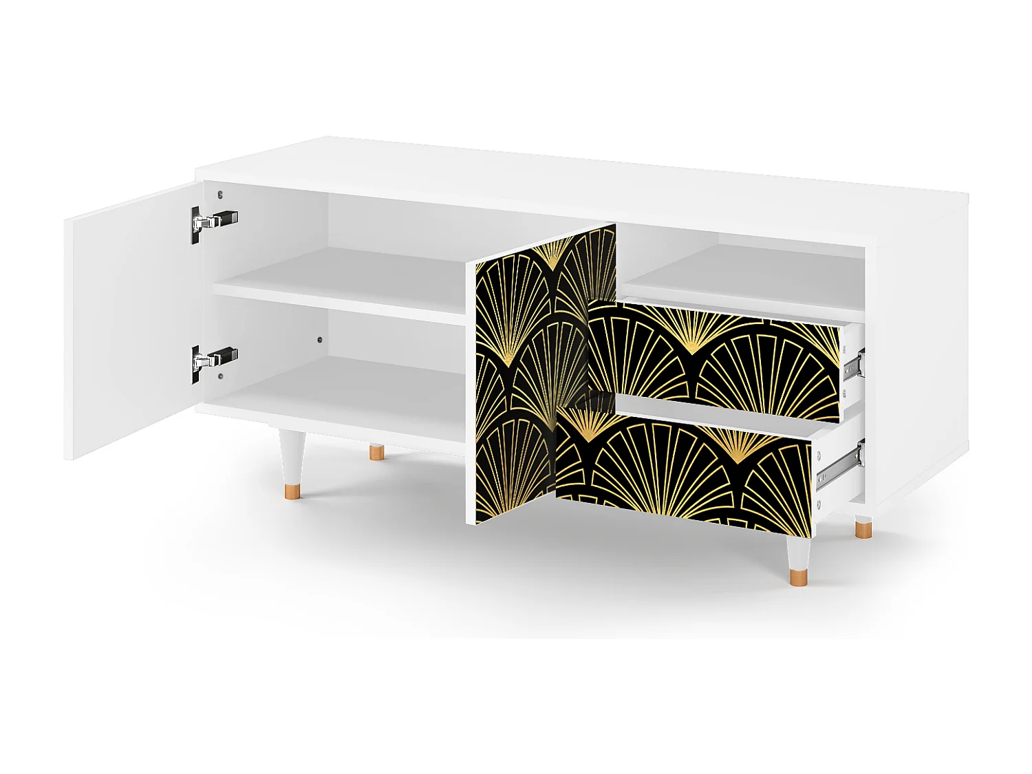 Mobile TV - 125х56х41 cm - T7 - Bird of Juno, Bianco