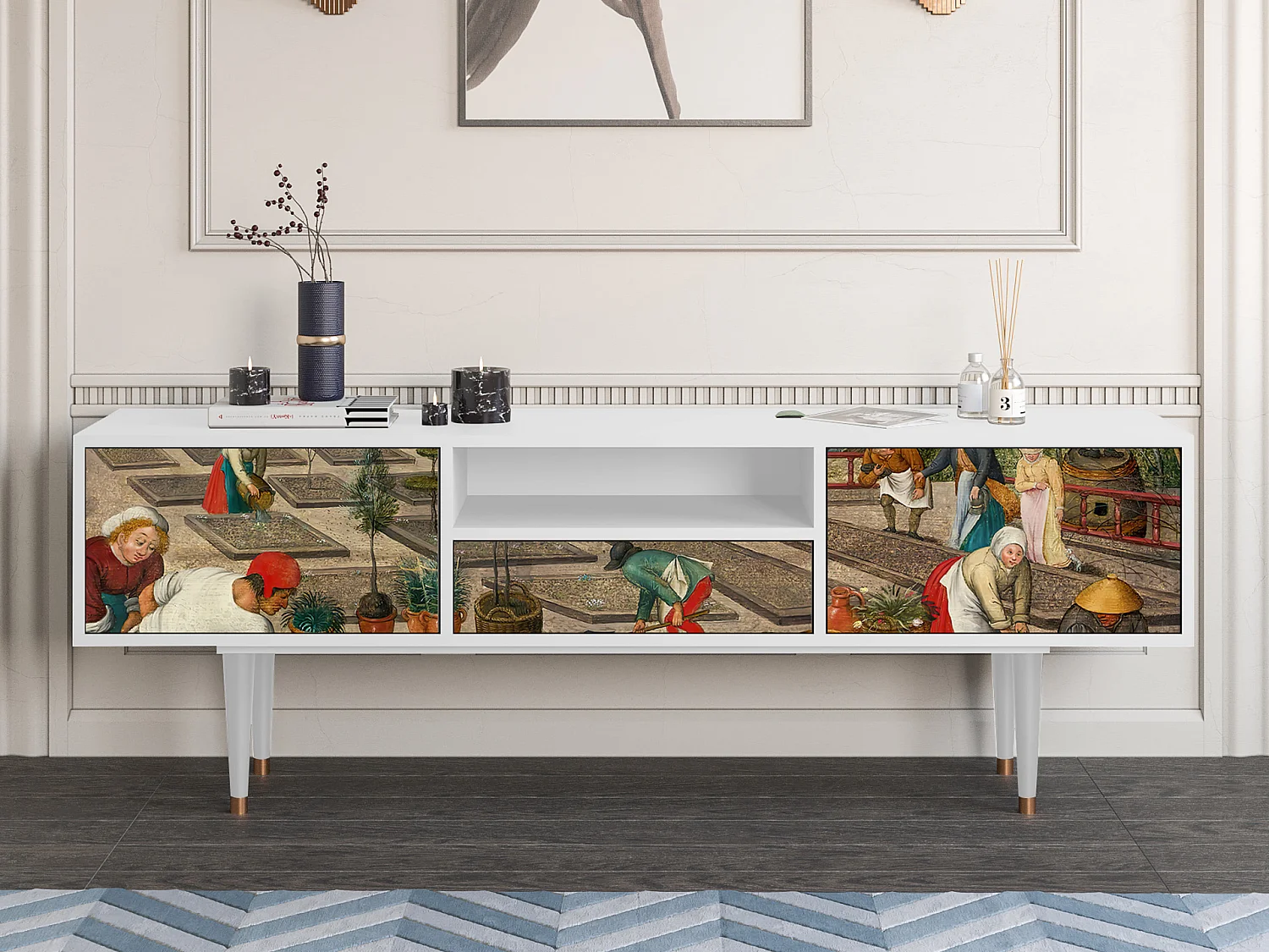 Meuble TV - 170х59х41 cm - T6 - The Younger - Spring, Blanc