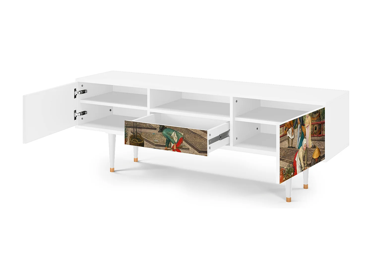 Meuble TV - 170х59х41 cm - T6 - The Younger - Spring, Blanc