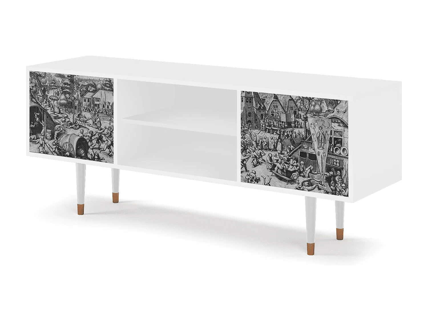 Mobile TV - 170х69х48 cm - T2 - The Festival of Saint, Bianco