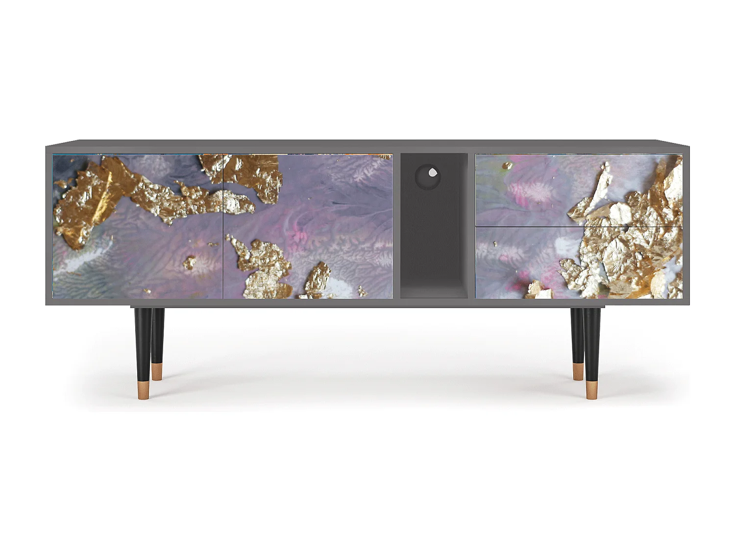 TV-Möbel - 170х69х48 cm - T1 - Planet Earth, Grau