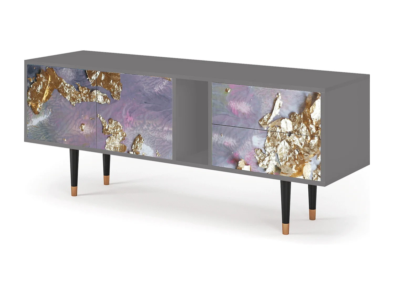 Meuble TV - 170х69х48 cm - T1 - Planet Earth, Gris