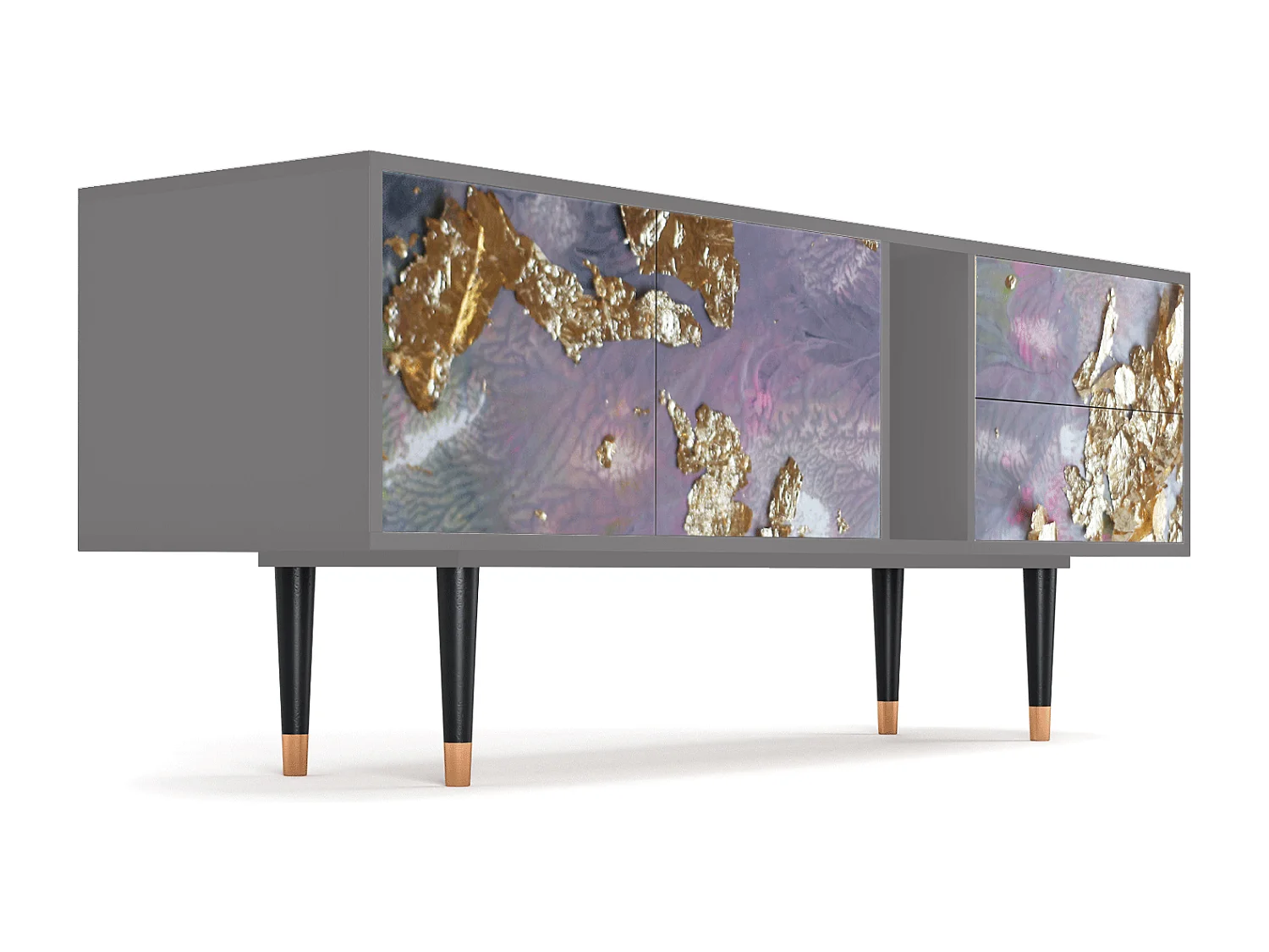 Meuble TV - 170х69х48 cm - T1 - Planet Earth, Gris