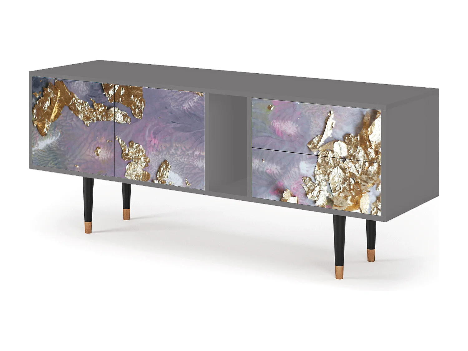 TV-Möbel - 170х69х48 cm - T1 - Planet Earth, Grau