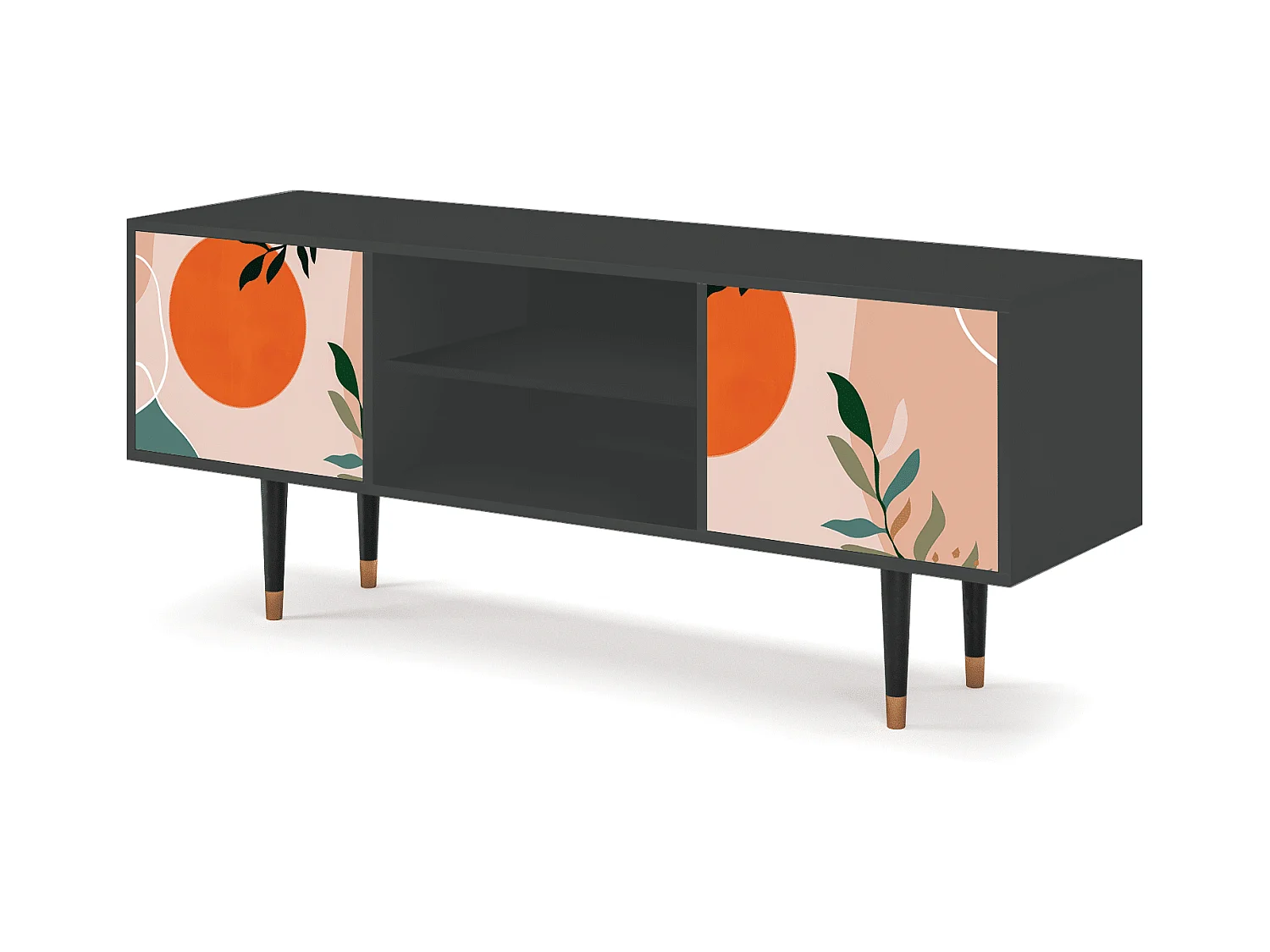 Szafka RTV - 170х69х48 cm - T2 - Artwork, Antracyt