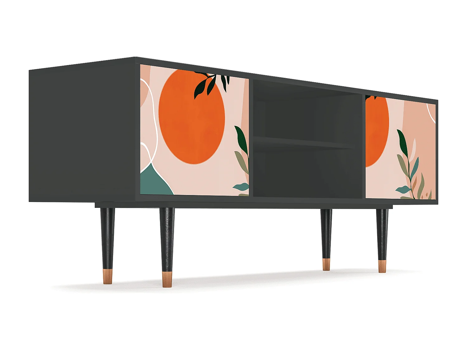 Szafka RTV - 170х69х48 cm - T2 - Artwork, Antracyt