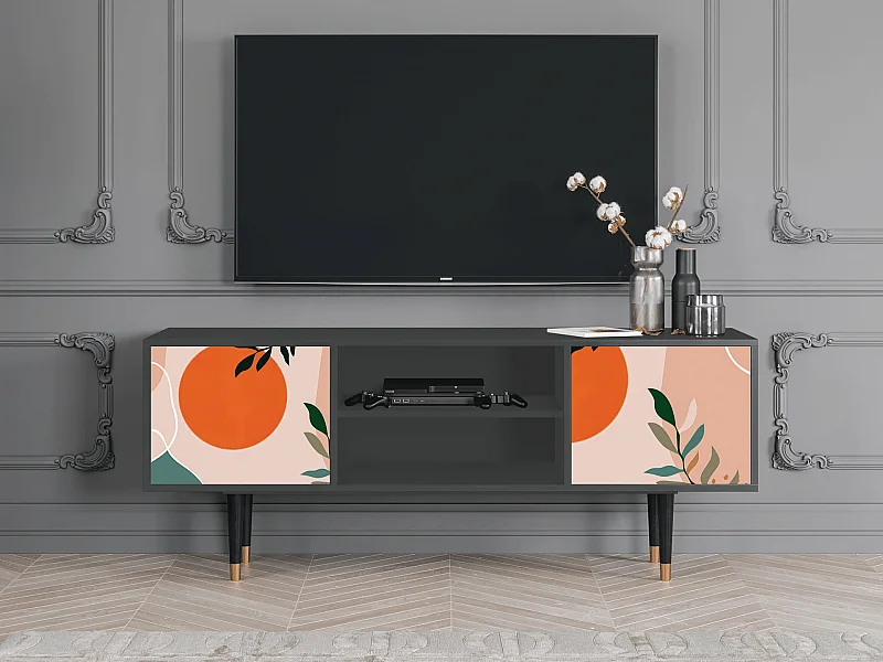 Szafka RTV - 170х69х48 cm - T2 - Artwork, Antracyt