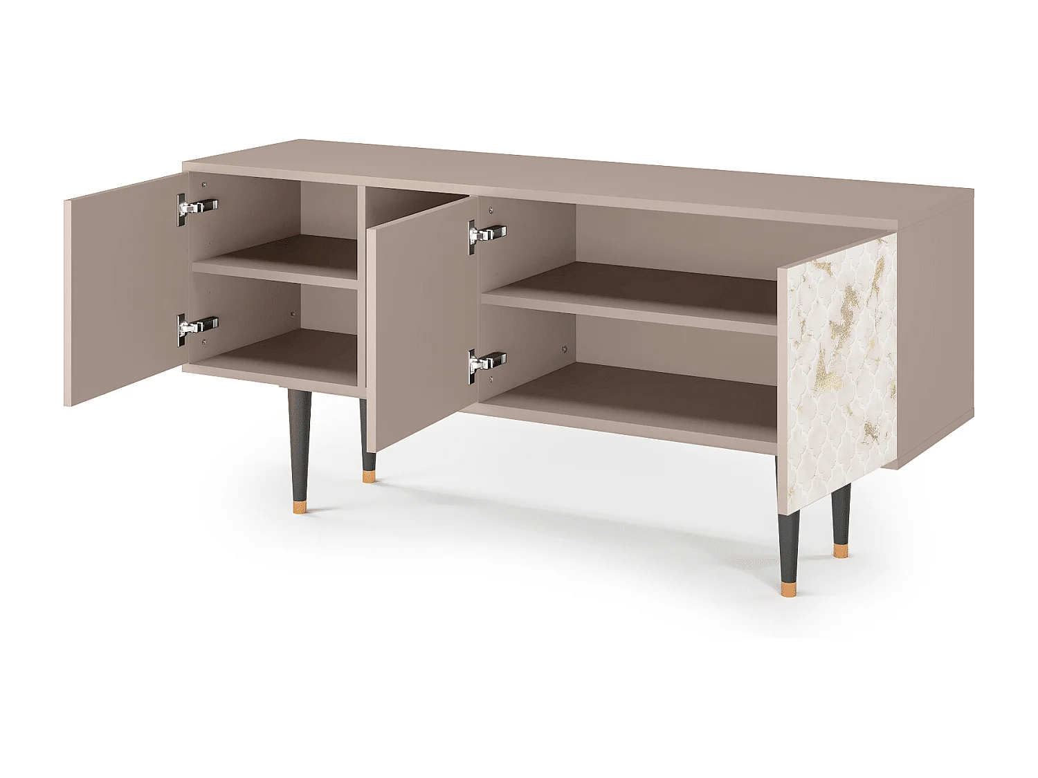 Mueble de TV - 150х69х41 cm - T5 - Sahara desert, Latte