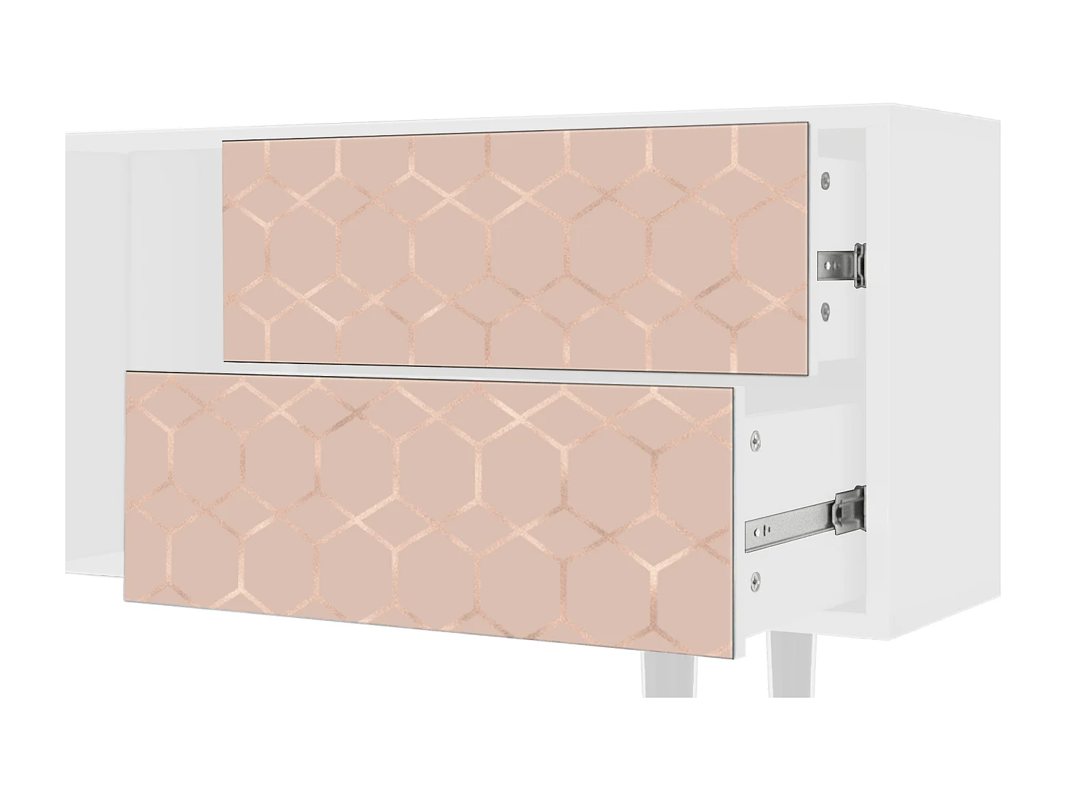 Mobile TV - 170х69х48 cm - T1 - Rose Honeycomb, Bianco