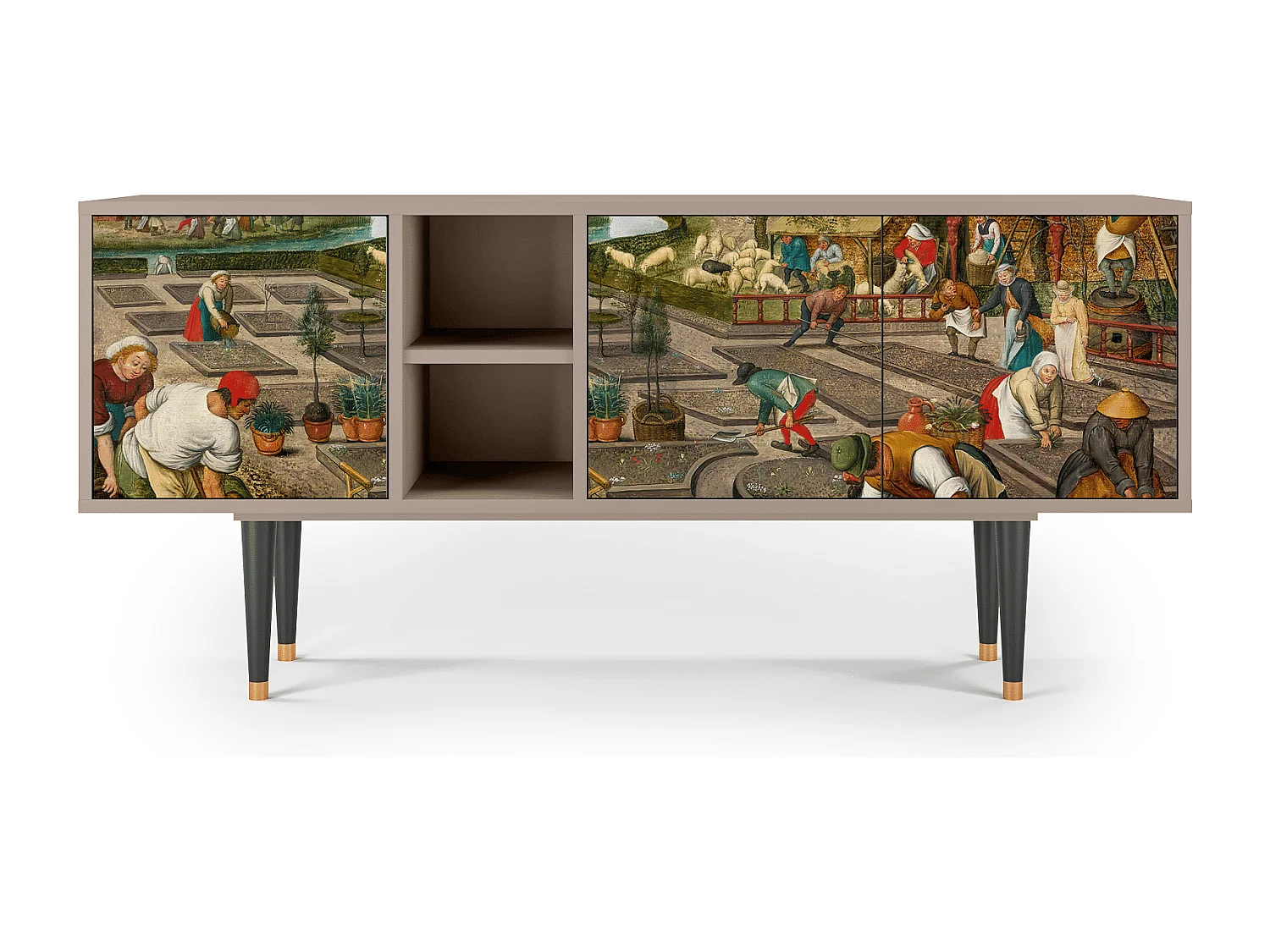 Szafka RTV - 150х69х41 cm - T5 - The Younger - Spring, Latte