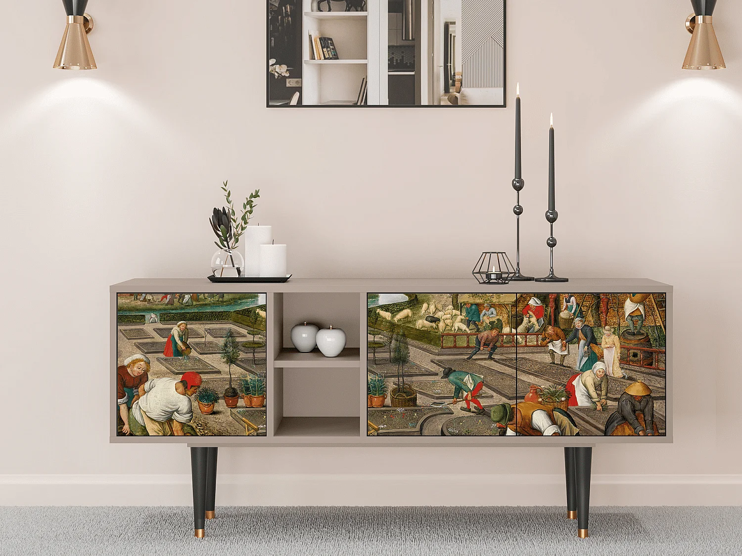 Meuble TV - 150х69х41 cm - T5 - The Younger - Spring, Latte