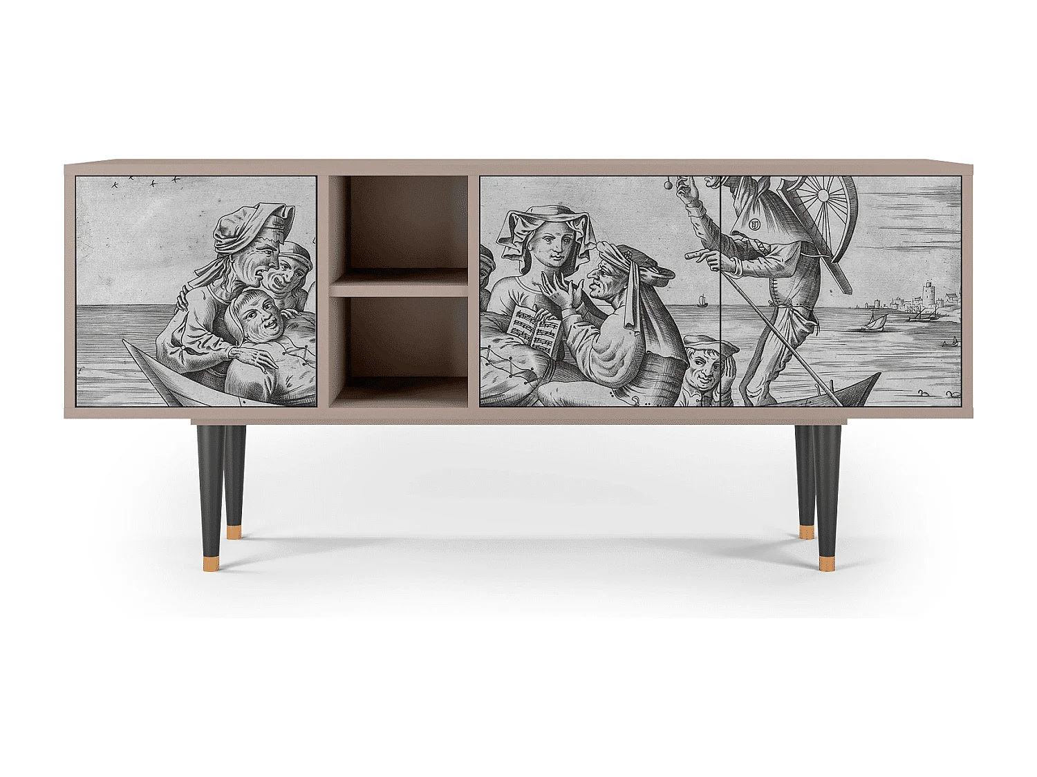 Meuble TV - 150х69х41 cm - T5 - Blau Schuyte, Latte