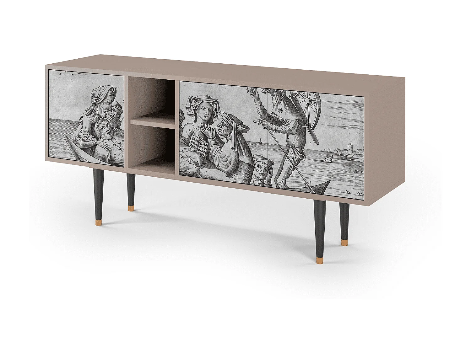 Meuble TV - 150х69х41 cm - T5 - Blau Schuyte, Latte