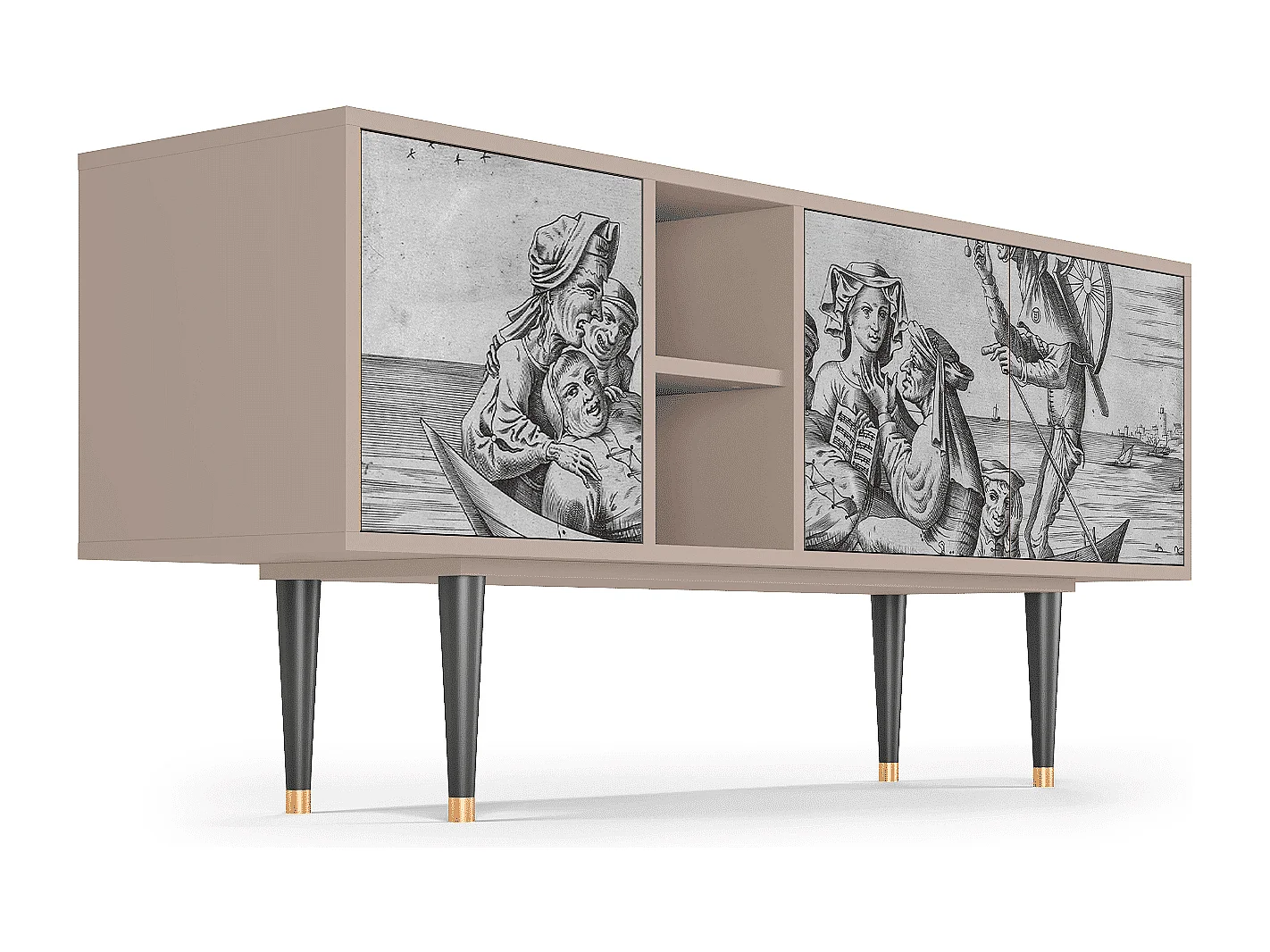 Meuble TV - 150х69х41 cm - T5 - Blau Schuyte, Latte