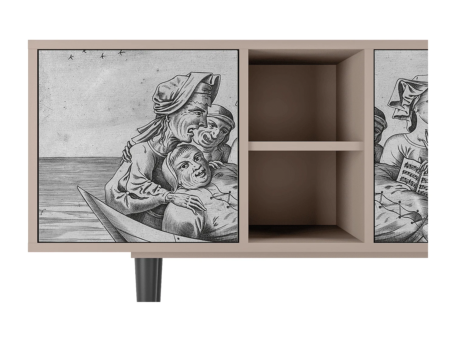 Meuble TV - 150х69х41 cm - T5 - Blau Schuyte, Latte