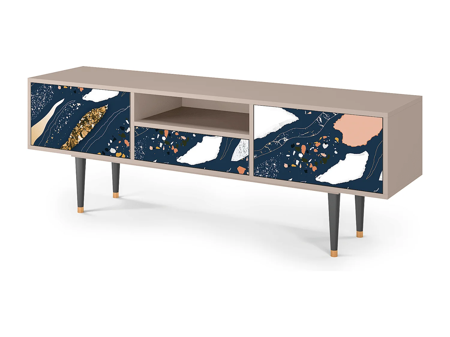 Meuble TV - 170х59х41 cm - T6 - Nude Iceberg, Latte