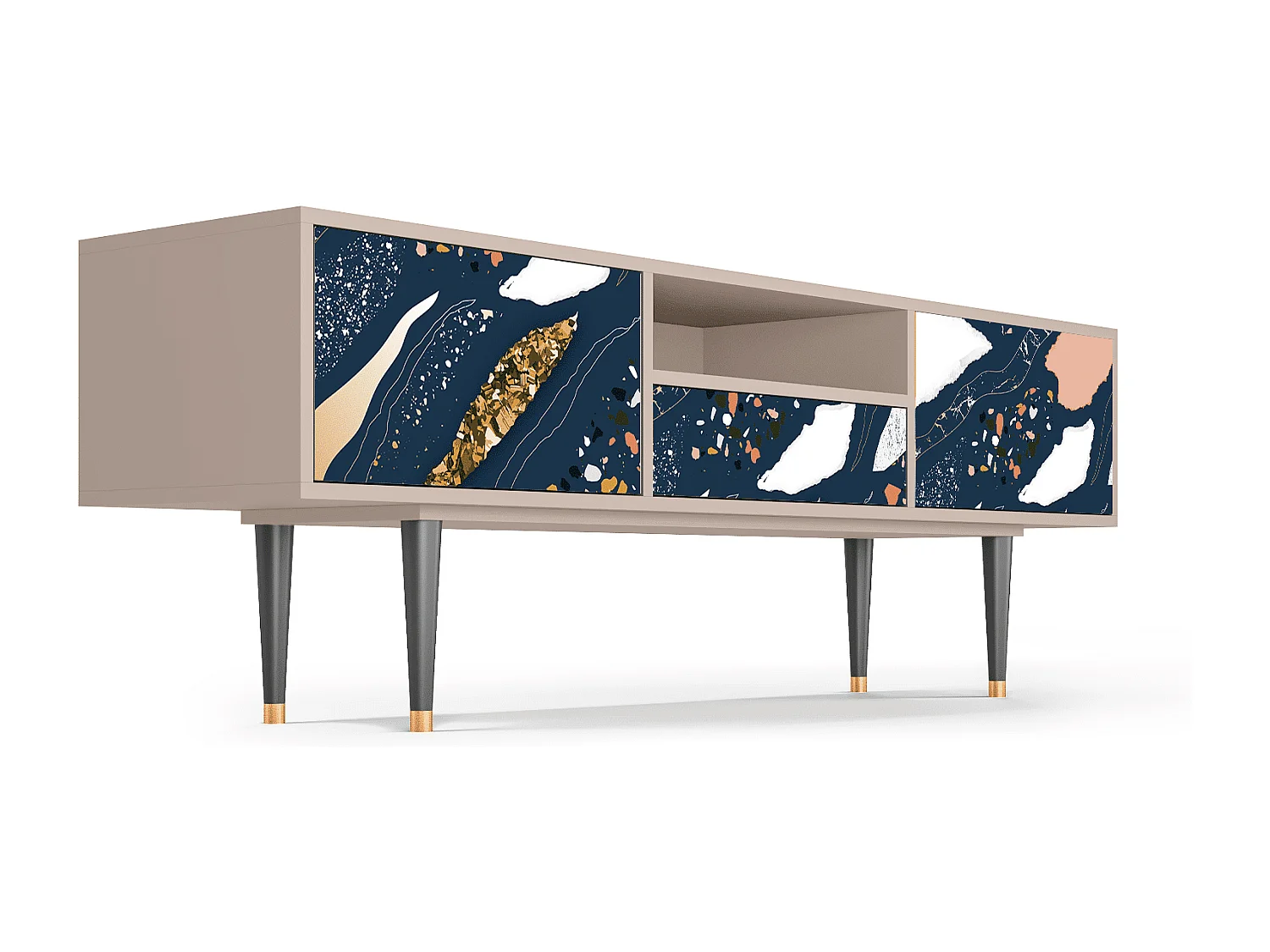 Meuble TV - 170х59х41 cm - T6 - Nude Iceberg, Latte