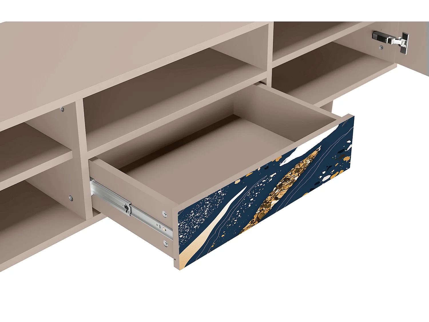 Meuble TV - 170х59х41 cm - T6 - Nude Iceberg, Latte