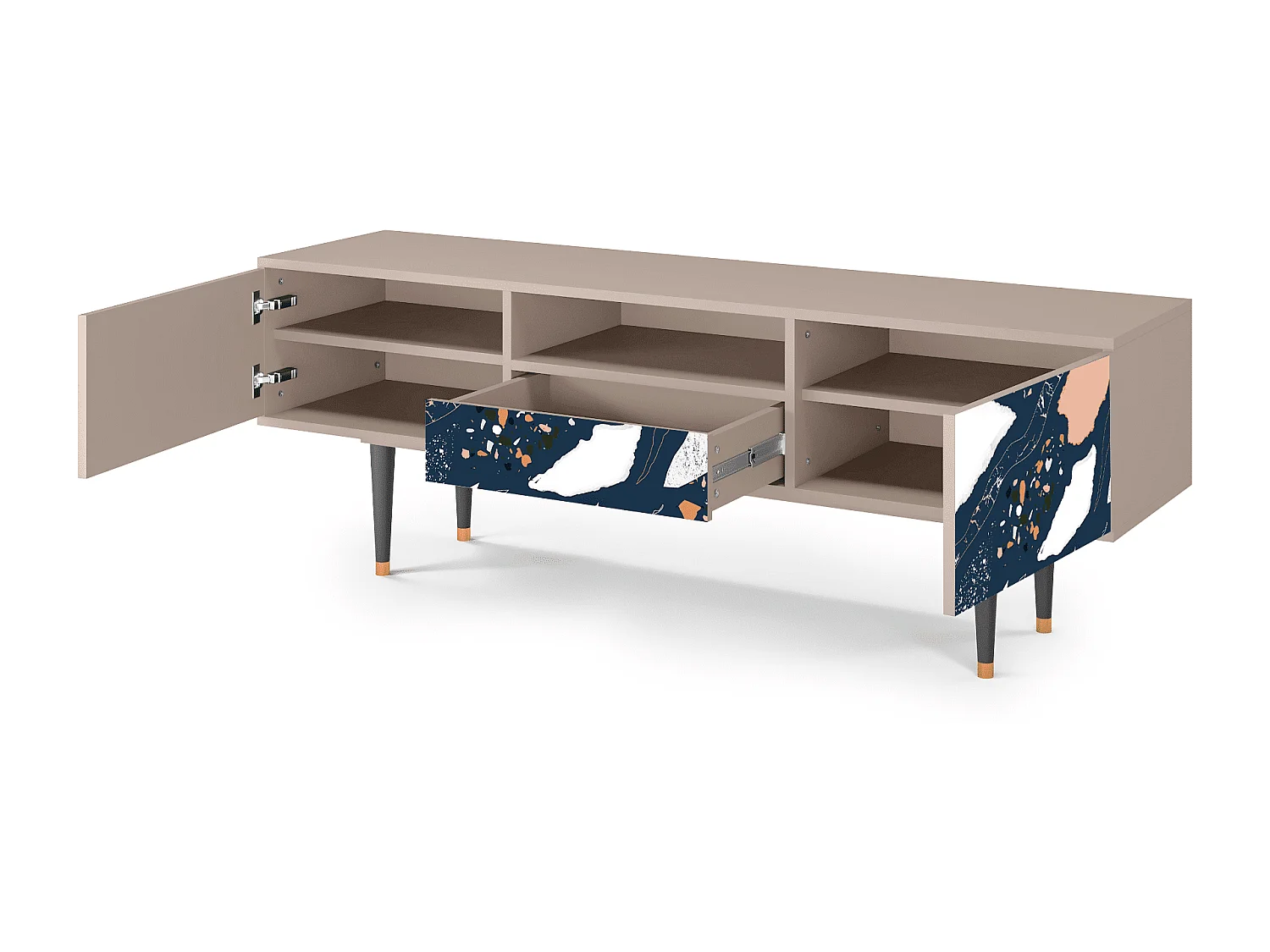 Meuble TV - 170х59х41 cm - T6 - Nude Iceberg, Latte