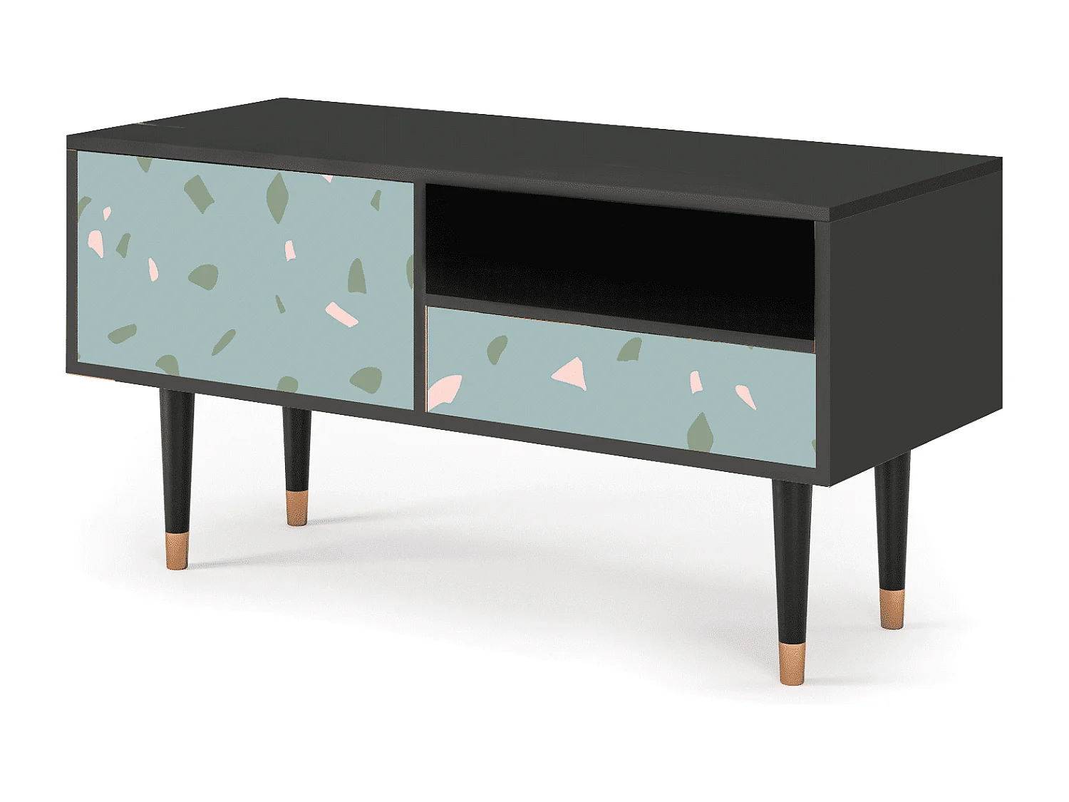 Mobile TV - 115х59х48 cm - T3 - Blue Drops, Antracite