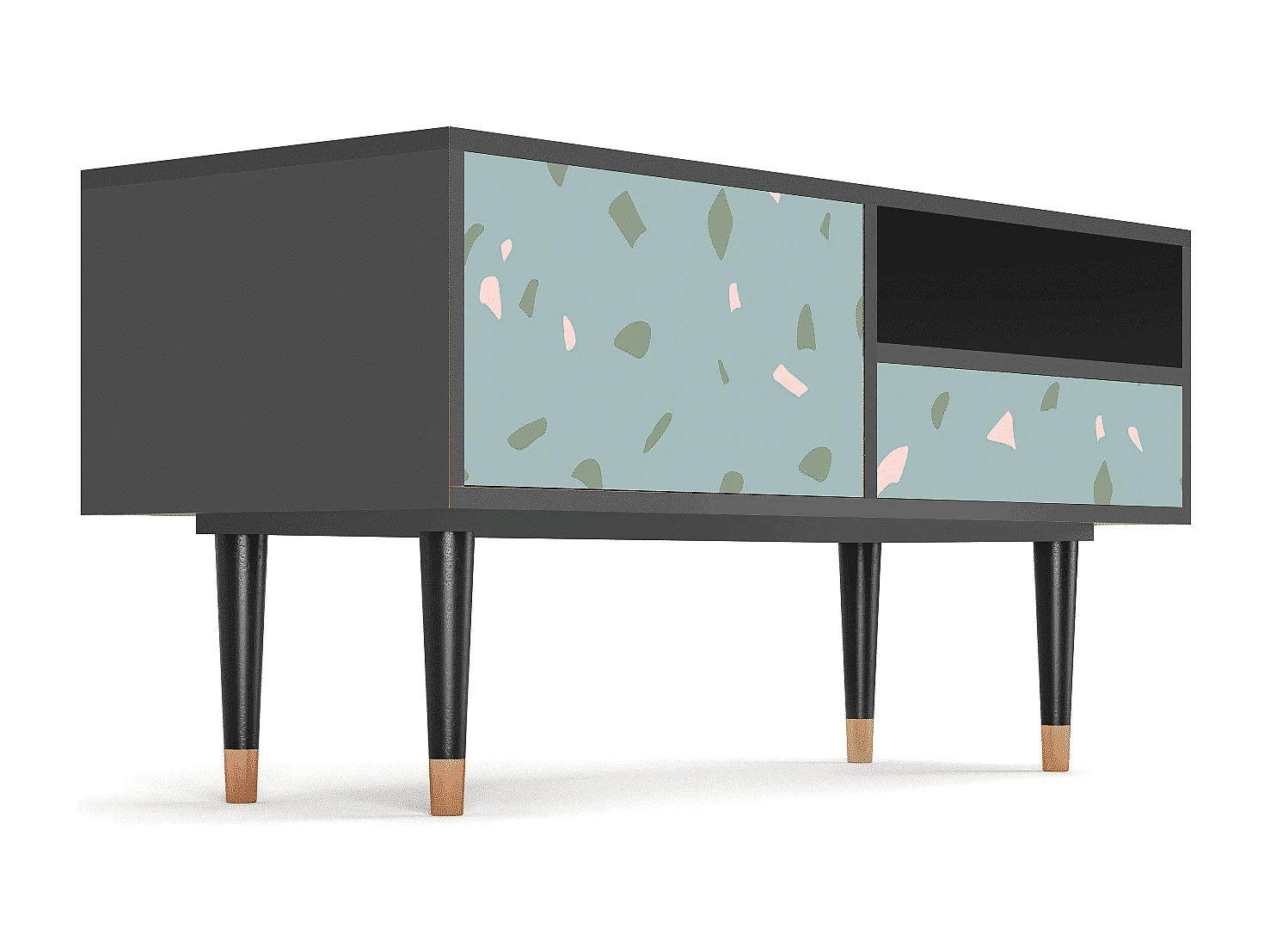 Mobile TV - 115х59х48 cm - T3 - Blue Drops, Antracite