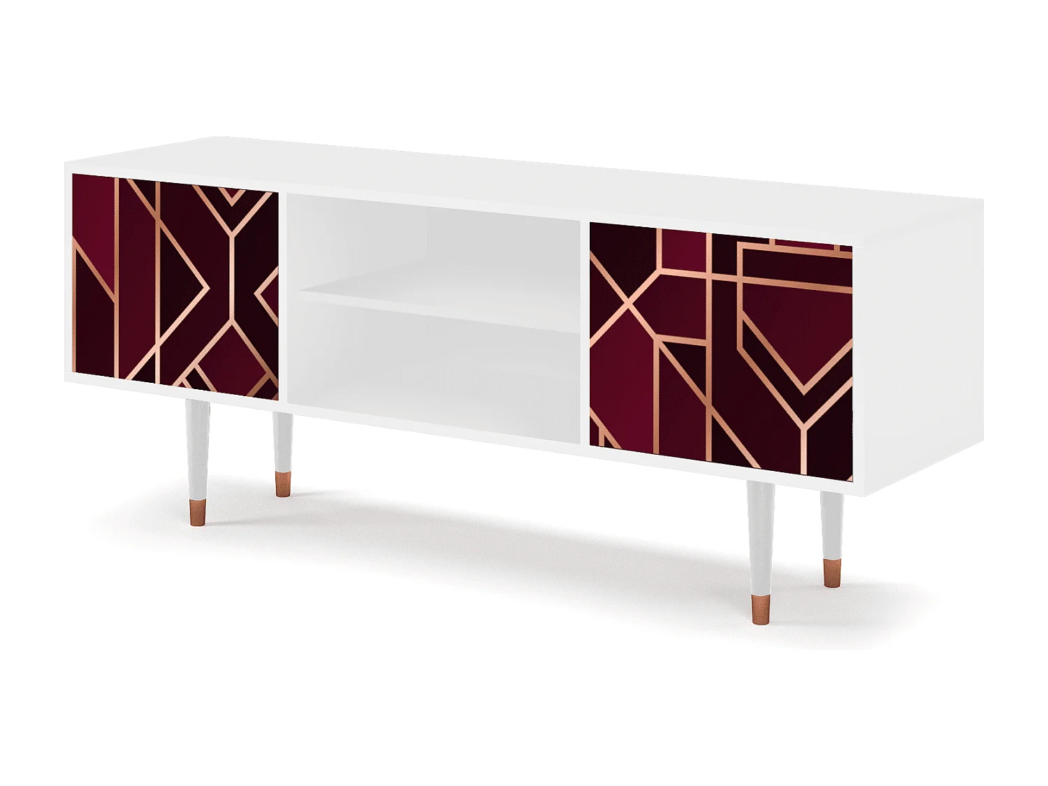 TV-Möbel - 170х69х48 cm - T2 - Burgundy Jewelery, Weiß