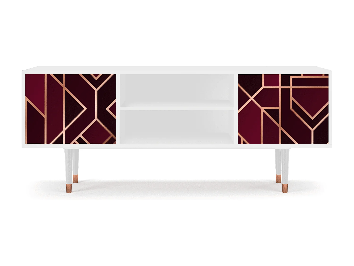 Meuble TV - 170х69х48 cm - T2 - Burgundy Jewelery, Blanc