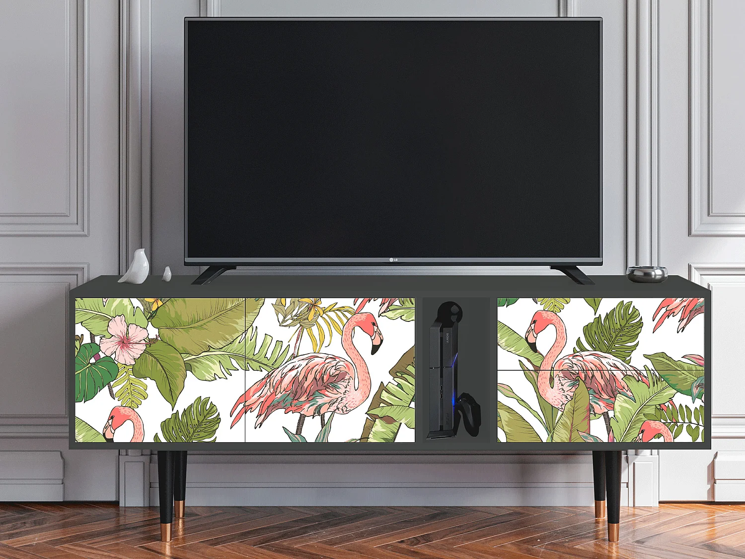TV-meubel - 170х69х48 cm - T1 - Sweet Flamingo, Antraciet