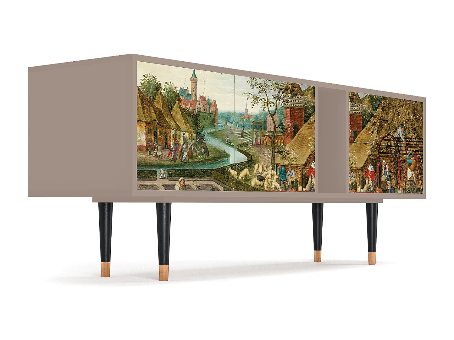 Mueble de TV - 170х69х48 cm - T1 - The Younger - Spring, Latte