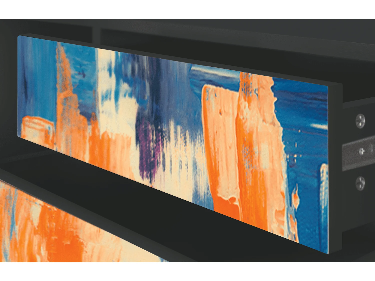 Meuble TV - 170х59х48 cm - T4 - Abstract Expressionism, Anthracite