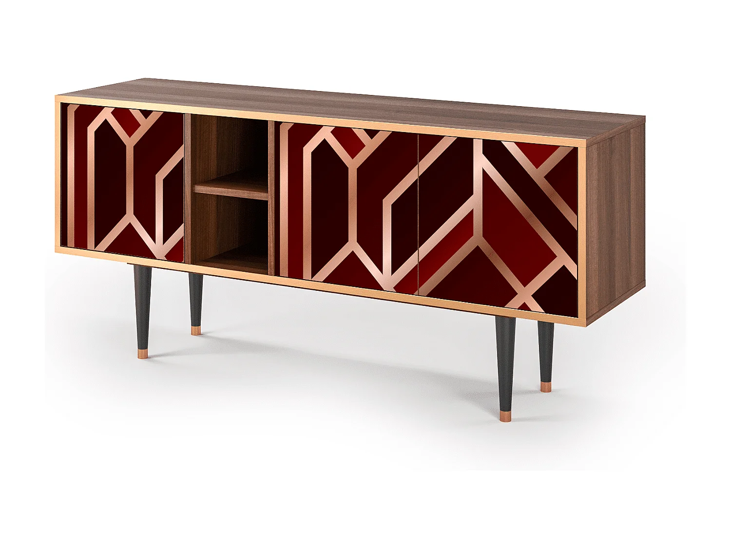 TV-meubel - 150х69х41 cm - T5 - Velvet 1920's, Walnoot