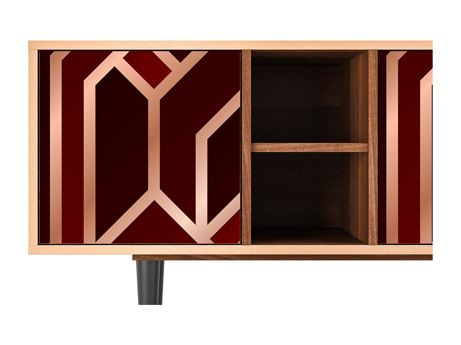 Meuble TV - 150х69х41 cm - T5 - Velvet 1920's, Noyer