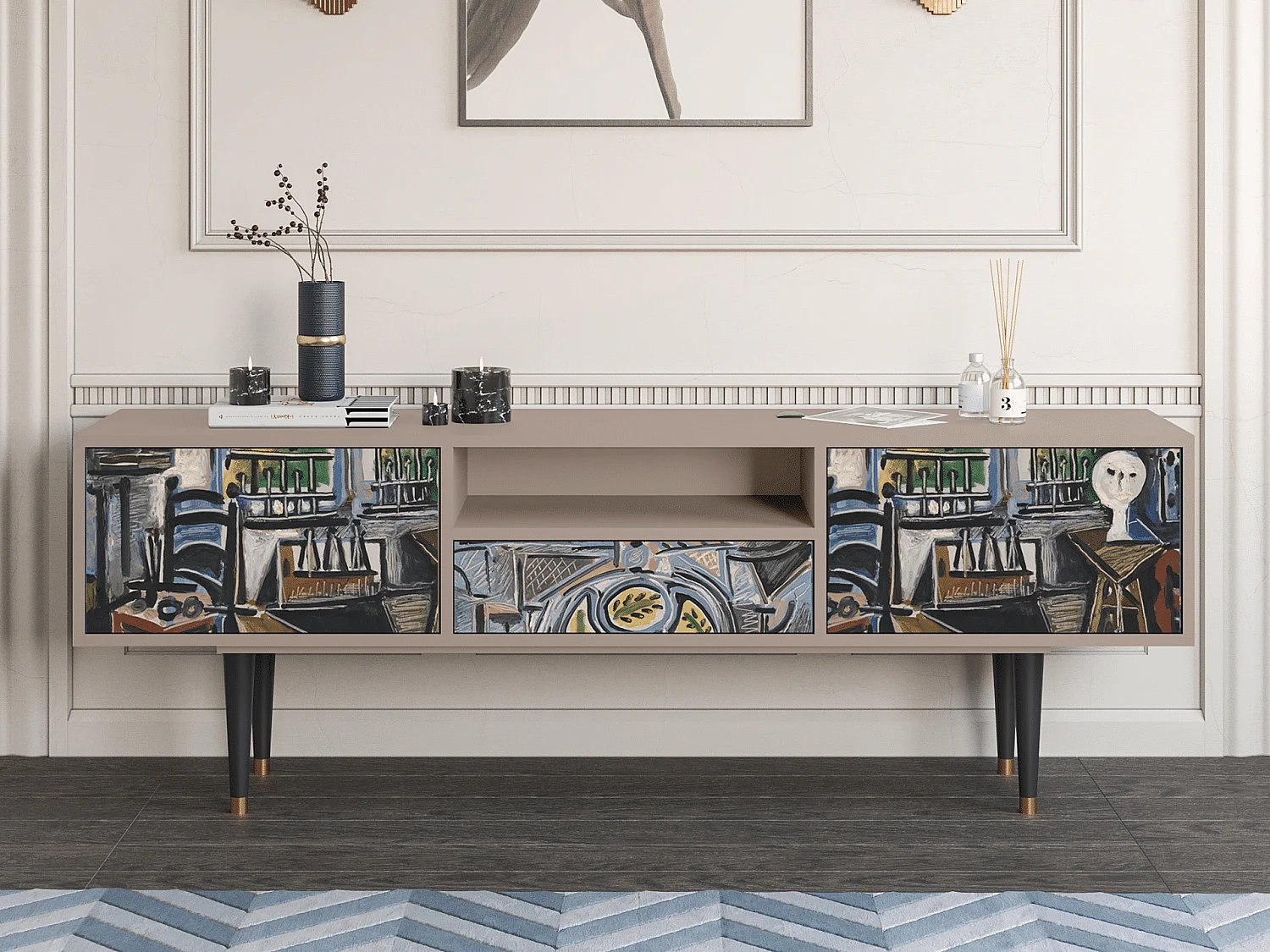 Mobile TV - 170х59х41 cm - T6 - The Studio , Latte