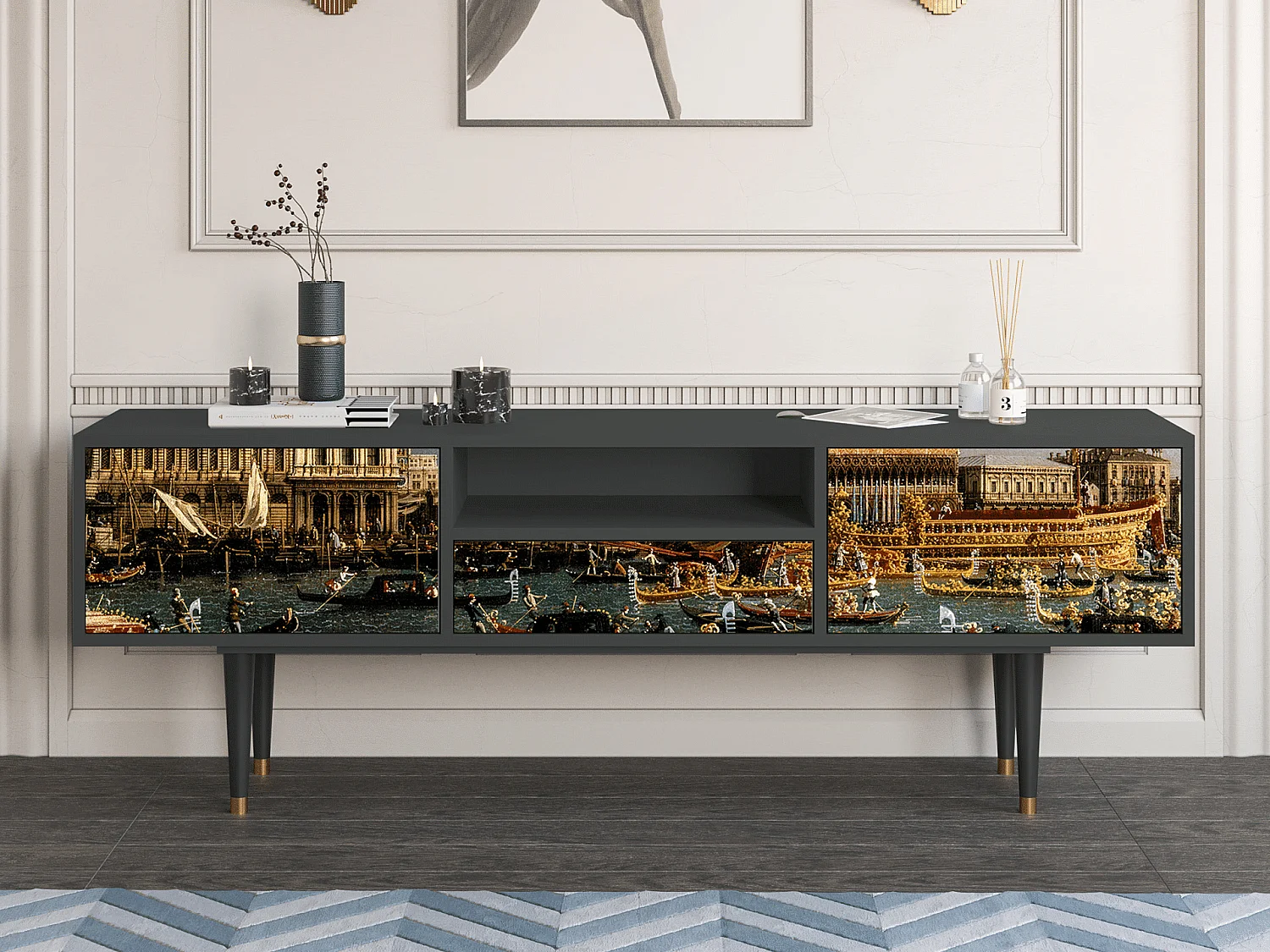 Mobile TV - 170х59х41 cm - T6 - The Bucintoro, Antracite